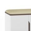 Baltoro Engineered Wood Shoe Rack with Seating in White Finish