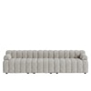 Chiccomfort Wood 4 Seater With Upholstery Non Storage Sofa In White Colour