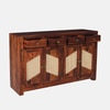 Sheesham Wood 4 Door 4 Drawer Sideboard in Honey Oak Finish