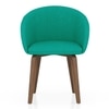 Meryl Engineered Wood Lounge Chair in Aqua Blue Colour