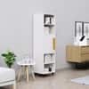Hexa Engineered Wood Bookshelf Multipurpose Wooden Storage Rack in Frosty White Colour