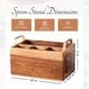 Inseparables Teak Wood Spoon Stand Gold