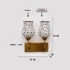 Devansh Metal Electric Wall Light in Antique Gold Colour with Multi Shade Count of 1 Light