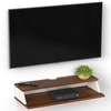 BLUEWUD Maisy Standard Engineering Wood Wall Mount TV Entertainment Unit Set Top Box Stand/TV Cabinet Panel with Shelves for Books & D�cor Display Unit Standard Upto 42 Inches (Brown Maple & White)