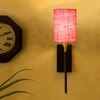 Devansh Metal Electric Wall Light in Black Colour with Pink Shade Count of 1 Light