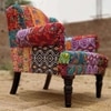 Desi Banjara 1 Seater Fabric Sofa in Multicolour