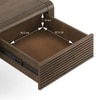 Linnea Rectangular Solid Wood Coffee Table In Danish Walnut Finish