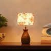 Devansh Multicolor Cotton Table Lamp With  Wood Natural Base (7X13 Inches)-15