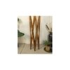 Spectre Wooden Floor Lamp with Brown Base and Jute Fabric Lampshade