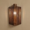 Trikona Brown Solid Wood Wall Lights