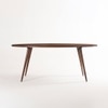 Bicasso Solid Wood Dining Table with Six Chairs in Grey Colour