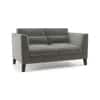Lewis 2 Seater Fabric Sofa in Ash Grey Velvet Colour