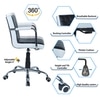 Easos Mid Back Executive Chair in White & Black Colour