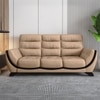 Davos 3 Seater Leatherette Sole in Mushroom Beige Colour