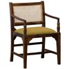 Provincial Cane & Suede Yellow Accent Chair