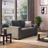 Leslie 2 Seater Fabric Sofa (Smoke Grey)