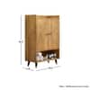 Hexa Red Engineered Wood Shoe Rack in Giant Wood Colour