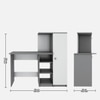 Marvel Study Table In Grey And Frosty White