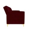 Novelle 3 Seater Velvet Sofa Cum Bed in Maroon colour