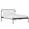 Hampton Metal Non Storage King Bed in Satin Black Finish
