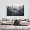 Truss Black Grey Pieces Misty Forest Mountain Canvas Canvas Wall Prints Set of 3 Multicolor Matte