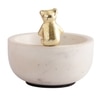 Marble Nut candy Bowl Brass Teddy embedded