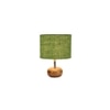 Freya Green jute & solid wood table lamp