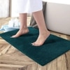 Kiara Blue Solid Natural Fiber 30x18 inches Anti-Skid Bath Mat