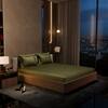 Stoa Paris 300TC UltrSatin King Bedsheet Set Satin King Olive Oasis
