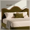 Solara Wave Luxe King Size Bed in velvet With Oak wood Frame & Hydraulic Storage