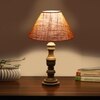 Devansh Beige Jute Table Lamp With Wood Natural Base(10X18 Inches)-34