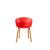 Kepler Brooks Modena Cafeteria Dining Chair in Red Colour