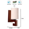 Devansh Solid Wood Electric Wall Light in White Colour with White Shade Count of 1 Light