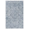 Neulooms Handloom Knotted Reversible Flatweave Area Rug Blue or Ivory 6x9