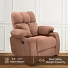 Helios One Seater Fabric Manual Recliner with Cup Holder in Brown Colour