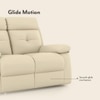 Raphael Leatherette Two Seater Manual Recliner in Off White Colour