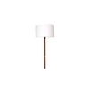 Ocean White Cotton Floor Lamp with Solid Wood