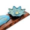 Desert Art Metal Handpainted Blue Yoga Lady Showpiece