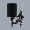 Devansh Metal Electric Wall Light in Antique Gold Colour with Black Shade Count of 1 Light