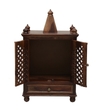Lita Sheesham Wood  Prayer Unit In Provincial Teak Finish