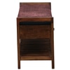 Halden Solid Wood Shoe Rack with Seating in Walnut Brown finish