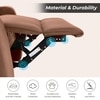 Helios Fabric One Seater Motorised Recliner with Cup Holder in Brown Colour