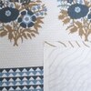 Off White Floral 400 Tc  Cotton Flat Super King Size Bedsheet With 2 Pillow Cover