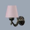 Devansh Metal Electric Wall Light in Antique Gold Colour with Grey Shade Count of 1 Light