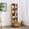 Hexa Engineered Wood Bookshelf Multipurpose Storage Rack in Giant Wood