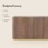 Dorian Engineered Wood Sideboard With Ceramic Top In Walnut High Gloss Finish