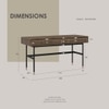 Scandinavian Hamilton Writing Desk Walnut Finish