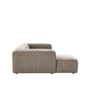 Elegantedge Wood Right Aligned 3-Seater With Upholstery Non Storage Sofa In Grey Colour