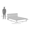 Beirut Solid Wood Queen Size Bed In Teak Finish