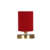 Max Red cotton table lamp with Gold wood base